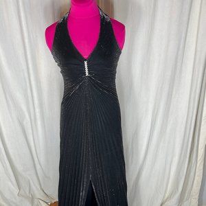 Black Thea Dora halter dress